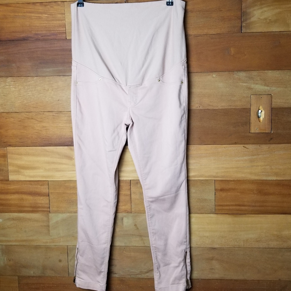 MAMA blush pink skinny maternity jeans size 14